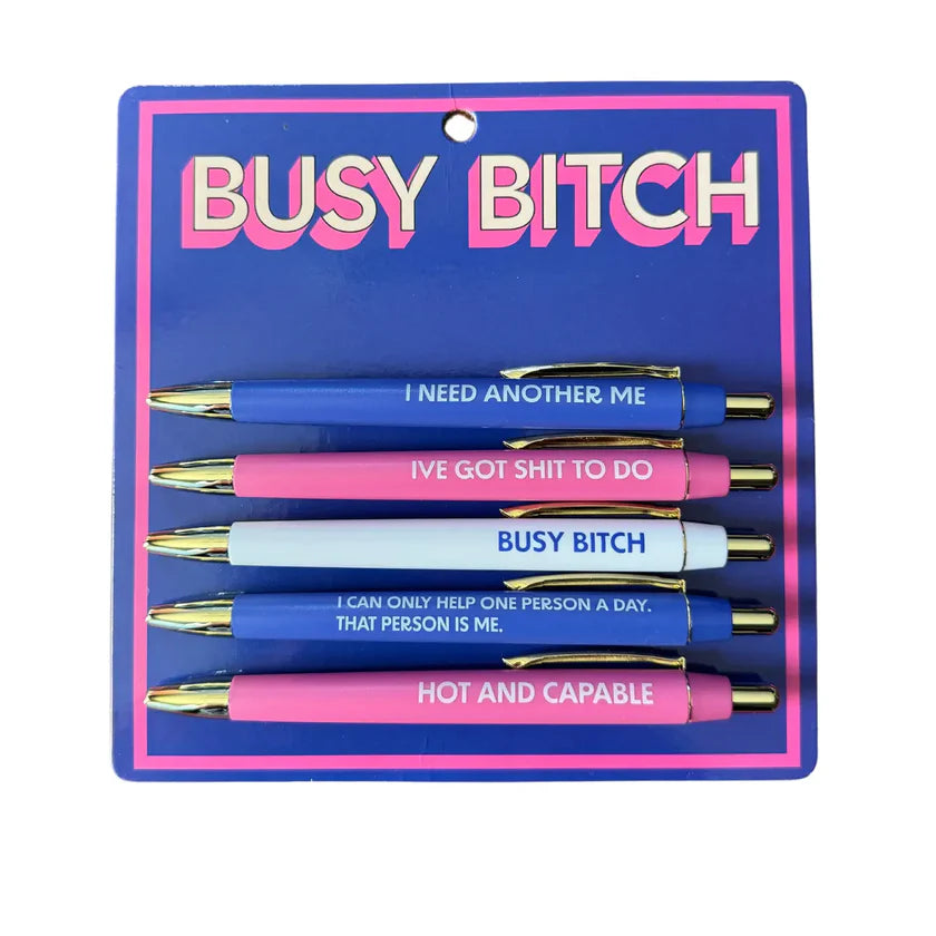 PEN SET - BUSY BITCH