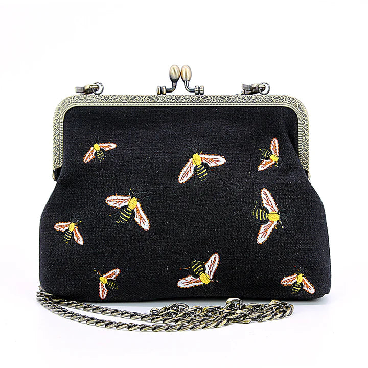 PURSE - BEES/MUSHROOMS