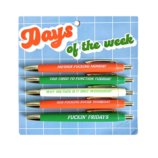 PEN SET - DAYS OF THE WEEK